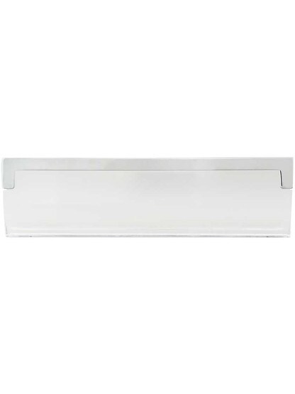 Positano Clear Edge Pull - 5 inch Center-to-Center in Polished Chrome/Clear.